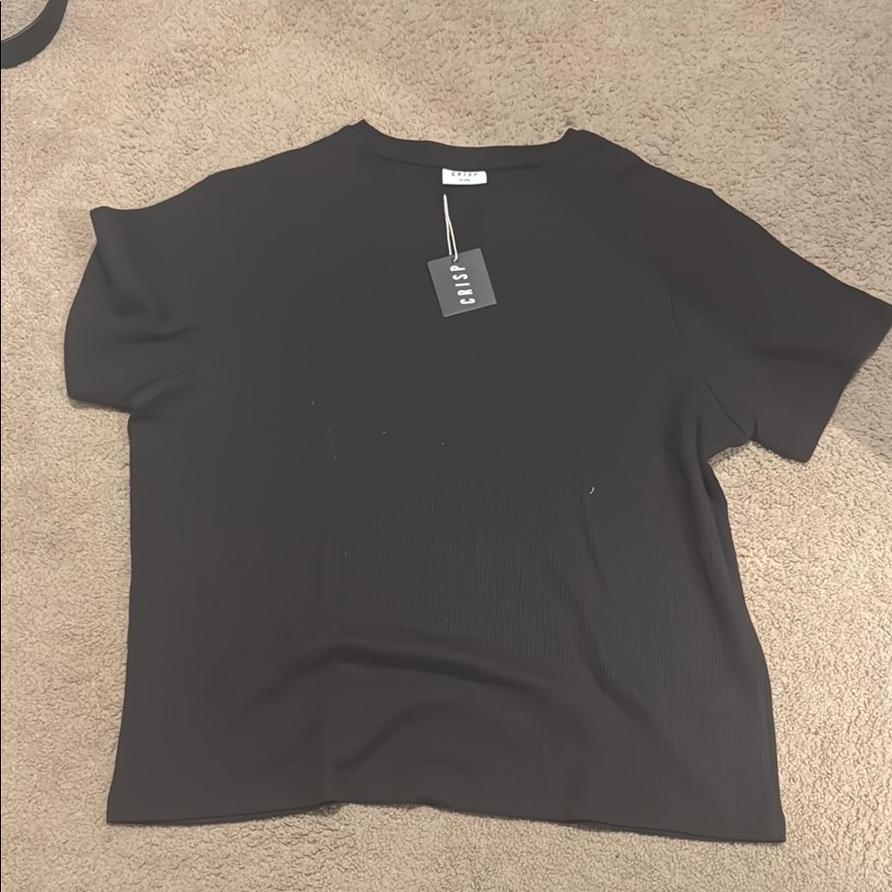 Black Short Sleeve Top